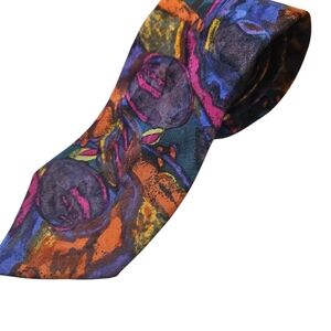 Dior Vintage Silk Vibrant Swirl Tie